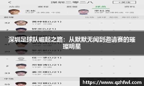 深圳足球队崛起之路：从默默无闻到邀请赛的璀璨明星