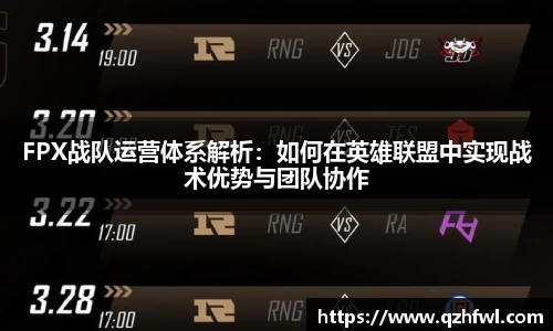 FPX战队运营体系解析：如何在英雄联盟中实现战术优势与团队协作